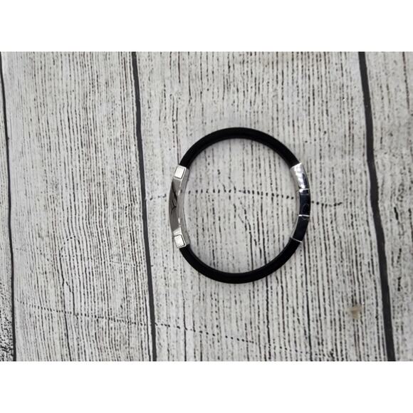 Emporio Armani Rubber & Steel Bracelet 37681 - Picture 6 of 13